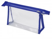 Прозрачная пластиковая косметичка Lucy, синий/прозрачный