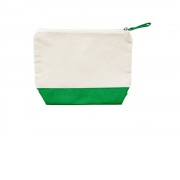 Косметичка DOEL из хлопка плотностью 280 г/м2, бежевый/папоротник