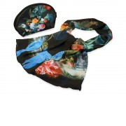 Набор Цветы: косметичка и шарф