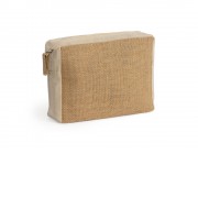 Косметичка ARONA из хлопка и ламинированного джута, бежевый