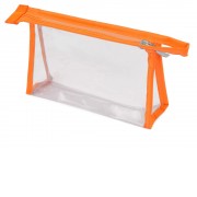 Прозрачная пластиковая косметичка Lucy, оранжевый/прозрачный