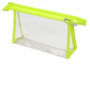 Прозрачная пластиковая косметичка Lucy, зеленое яблоко/прозрачный