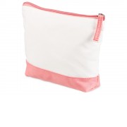 Косметичка хлопковая Cotton, белый/пыльно-розовый