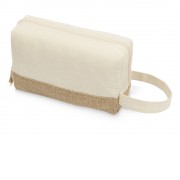 Косметичка Jute с ручкой из хлопка и джута, натуральный