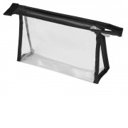 Прозрачная пластиковая косметичка Lucy, черный/прозрачный