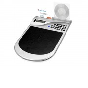 Коврик для компьютерной мыши с калькулятором и подставкой под мини-диски и визитки