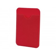 Чехол-картхолдер Favor на клеевой основе на телефон для пластиковых карт и и карт доступа, красный