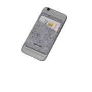 Картхолдер с креплением на телефон Slot, серый