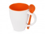 Кружка Авеленго с ложкой, оранжевый