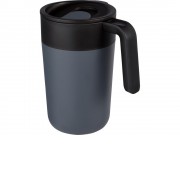 Кружка Nordia объемом 400 мл из переработанных материалов с двойными стенками, серый