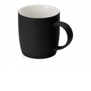 Кружка с покрытием soft-touch Dalgona, черный (P)
