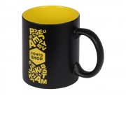 Кружка с покрытием для гравировки Subcolor BLK, черный/желтый