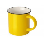 Кружка Countryside S с черным ободком, белая внутри, цветная снаружи, желтый