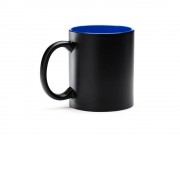 Кружка керамическая MACHA, 350 мл, черный/голубой