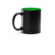 Кружка керамическая MACHA, 350 мл, черный/папоротник