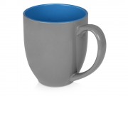 Кружка керамическая Gracy 450мл, серый/голубой