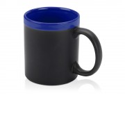 Кружка с покрытием для рисования мелом Да Винчи, черный/синий