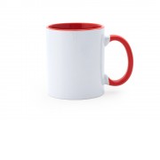 Кружка керамическая MANGO под сублимацию, 350 мл, белый/красный