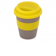 Стакан с силиконовой крышкой Cafe, желтый