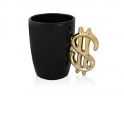 Кружка Доллар, черный/золотистый (Р)
