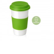 Кружка с силиконовой крышкой и манжетой Нью-Йорк 300мл, зеленый