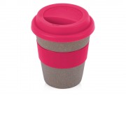 Стакан с силиконовой крышкой Cafe, розовый