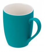 Кружка с покрытием soft-touch Tulip Gum, бирюзовый 320C