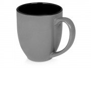 Кружка керамическая Gracy 450мл, серый/черный