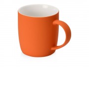 Кружка с покрытием soft-touch Dalgona, оранжевый