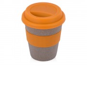 Стакан с силиконовой крышкой Cafe, оранжевый