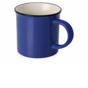 Кружка Countryside S с черным ободком, белая внутри, цветная снаружи, синий