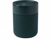 Java керамическая кружка емкостью 330 мл с силиконовой оберткой и пластиковой крышкой - Зеленый