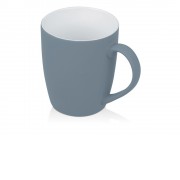 Кружка керамическая с покрытием софт тач серая