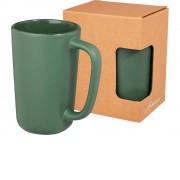 Керамическая кружка Perk объемом 480 мл, зеленый яркий