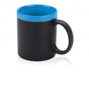 Кружка с покрытием для рисования мелом Да Винчи, черный/голубой