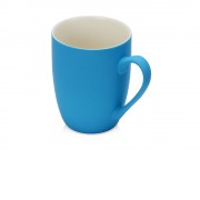 Кружка керамическая с покрытием софт тач голубая