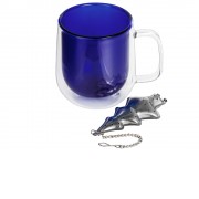 Набор Bergamot: кружка и ситечко для чая, синий