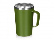 Стальная кружка с двойными стенками и порошковым покрытием Tibet, хаки