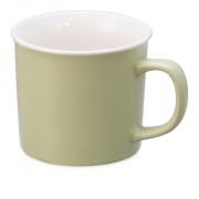 Матовая кружка Nancy 360 мл цветная снаружи, белая внутри, оливковый