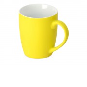 Кружка керамическая с покрытием софт тач желтая