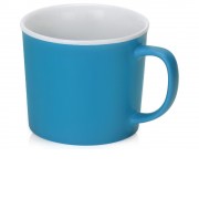 Матовая кружка Nancy 360 мл цветная снаружи, белая внутри, голубой
