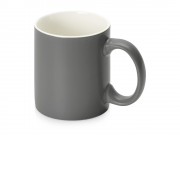 Матовая кружка Марко базовой формы, цветная снаружи, белая внутри, серый