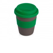 Стакан с силиконовой крышкой Cafe, зеленый