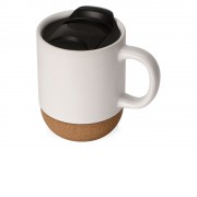 Кружка Denpasar с пробковым дном и крышкой, цветная с двух сторон, белый