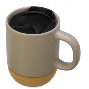 Кружка Denpasar с пробковым дном и крышкой, цветная с двух сторон, бежевый