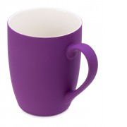 Кружка с покрытием soft-touch C1, фиолетовый
