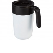 Кружка Nordia объемом 400 мл из переработанных материалов с двойными стенками, белый