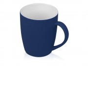 Кружка с покрытием soft-touch C1, темно-синий