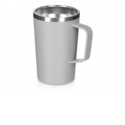 Стальная кружка с двойными стенками и порошковым покрытием Tibet, серый