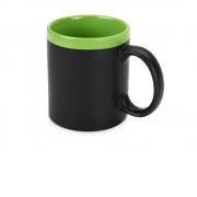 Кружка с покрытием для рисования мелом Да Винчи, черный/зеленый